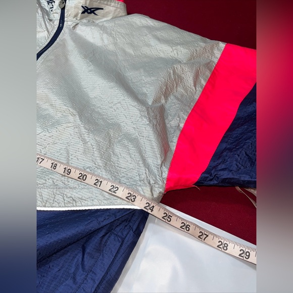 ASICS GoreTex 90s JACKET GRAY blue PINK ZIP UP nylon Windbreaker Golf Rain MEN L - Picture 8 of 16